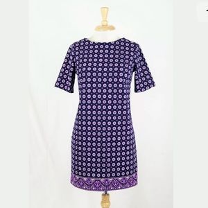 Banana Republic Purple Printed Retro Shift Dress 2
